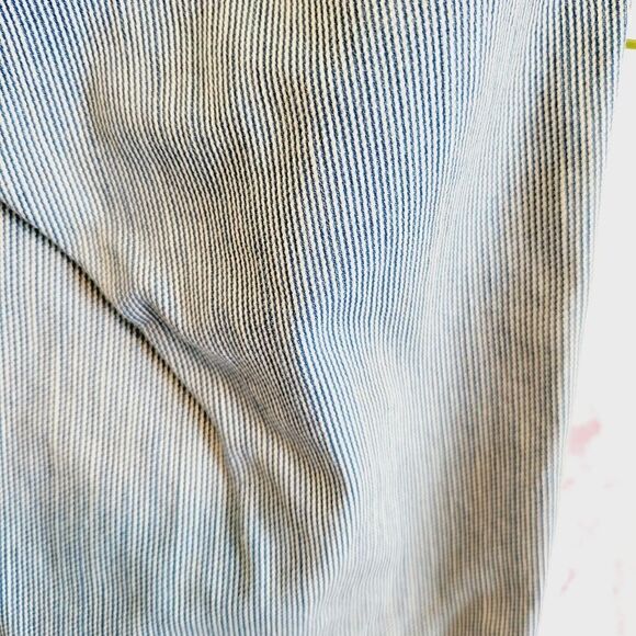 Neiman Marcus Parker Smith pinstripe step raw hem skinny jeans - Picture 3 of 11